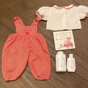 American Girl Pleasant Company Bitty Baby Red Checkered Doll Outfit Set